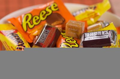 Selection of common commercial Halloween Candy