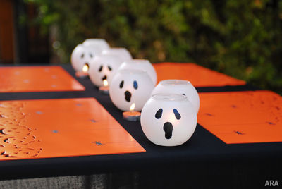 Halloween Decorations, Ghostly Pumpkin Candles