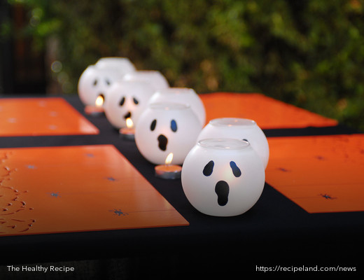 Halloween Decorations, Ghostly Pumpkin Candles