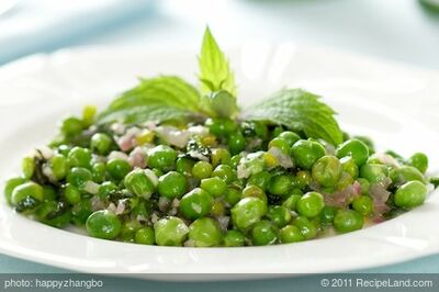 Skillet Peas with Red Onion and Mint