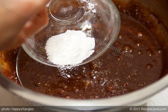 Add the baking soda, salt,