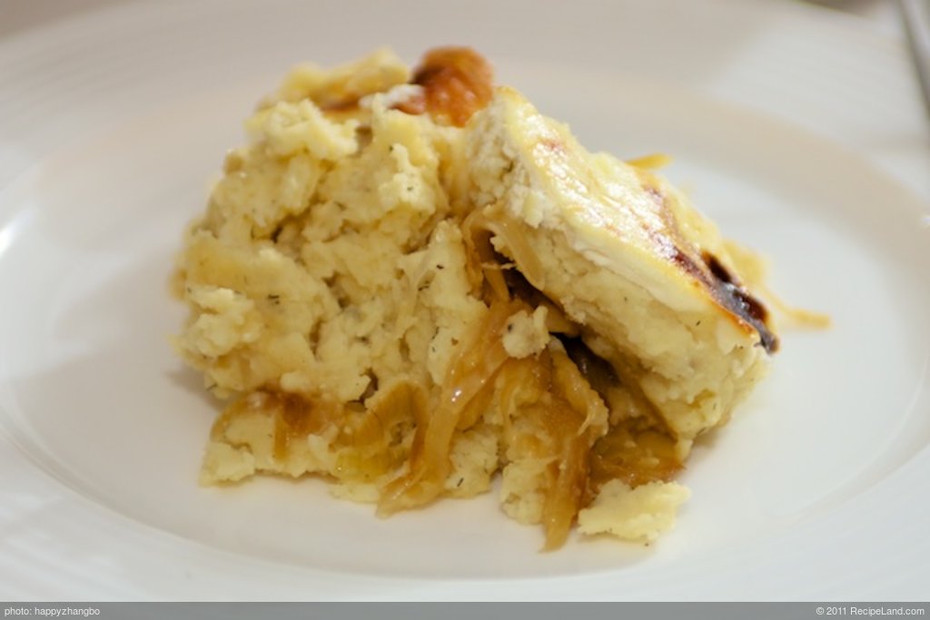 Russian Potato Casserole with Caramelized Onions