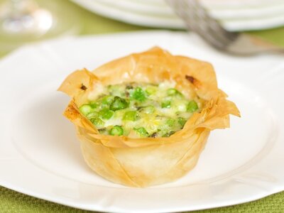 Savory Spring Phyllo Tarts