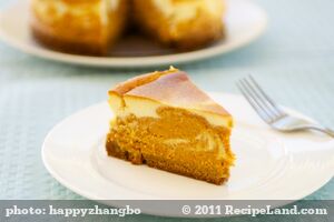 Kahlua Marbled Pumpkin Cheesecake