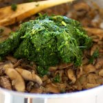 Add spinach,