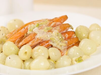 Baby Carrots and Onions in Cream (Irish)