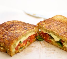 Caprese Grilled Cheese Sandwich with Jalapenos