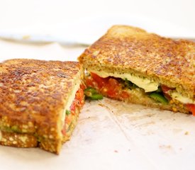 Caprese Grilled Cheese Sandwich with Jalapenos