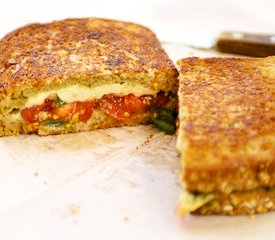 Caprese Grilled Cheese Sandwich with Jalapenos