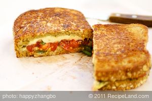 Caprese Grilled Cheese Sandwich with Jalapenos