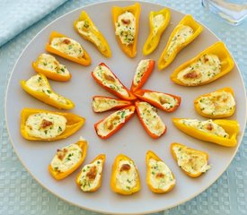 Baby Peppers Stuffed with Spiced Cream Cheese