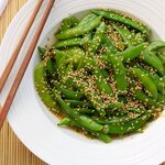Sugar Snap Peas with Orange Sesame Asian Dressing