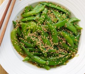 Sugar Snap Peas with Orange Sesame Asian Dressing