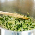 Saute until onions are clear.