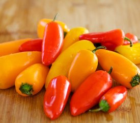 Baby Peppers Stuffed with Spiced Cream Cheese