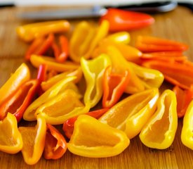 Baby Peppers Stuffed with Spiced Cream Cheese