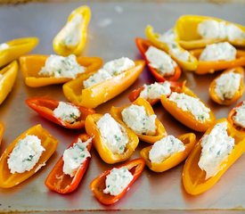 Baby Peppers Stuffed with Spiced Cream Cheese