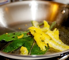 Sage Fried Baby Peppers, Garlic and Olives