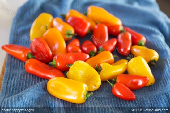 and some baby bell peppers.