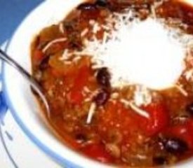 Crockpot Wild Rice Meatball Chili