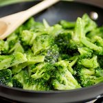Cook broccoli pieces first, 