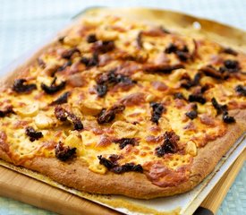 Whole Wheat Rosemary, Garlic and Sun-dried Tomato Focaccia Pizza