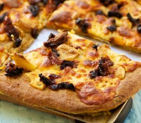 Whole Wheat Rosemary, Garlic and Sun-dried Tomato Focaccia Pizza