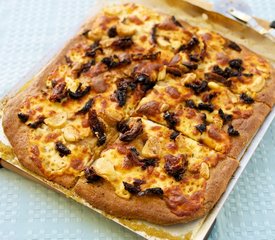 Whole Wheat Rosemary, Garlic and Sun-dried Tomato Focaccia Pizza