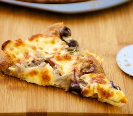 Whole Wheat Rosemary, Onion and Olives Focaccia Pizza