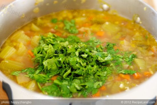 Add chopped parsley 