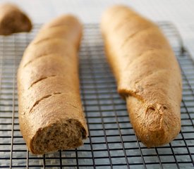 Basil-Rosemary Whole Wheat Baguettes