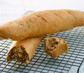 Basil-Rosemary Whole Wheat Baguettes