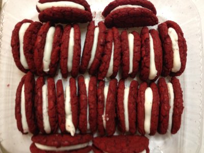 Red Velvet Sandwich Cookies