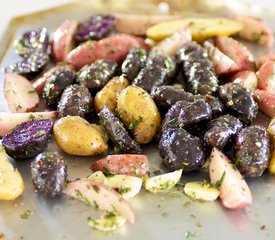 Garlicky Oven Roasted Rosemary Fingerling Potatoes