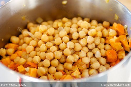 Add the chickpeas.
