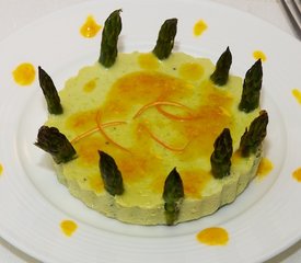 Asparagus Chicken Mousse with Orange Butter