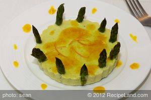 Asparagus Chicken Mousse with Orange Butter