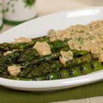 Asparagus Grilled with Curried Yogurt Dressing