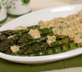 Asparagus Grilled with Curried Yogurt Dressing