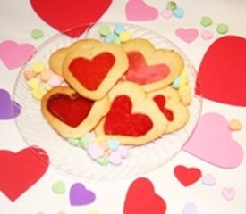 Stained Glass Valentine's Day Cookies