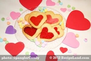 Stained Glass Valentine's Day Cookies