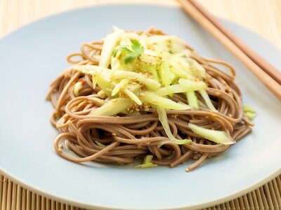 Sunomono or Japanese Noodle and Cucumber Salad