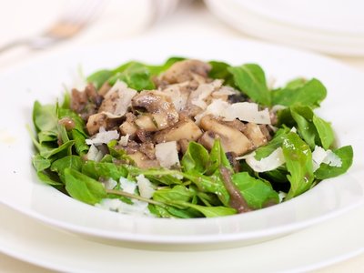 Arugula Warm Mushroom Salad