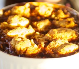 Lentil Chili Topped with Cornbread