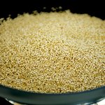 Roast rinsed quinoa in skillet