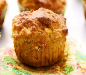 Cheesy Whole Wheat Cheddar Muffins