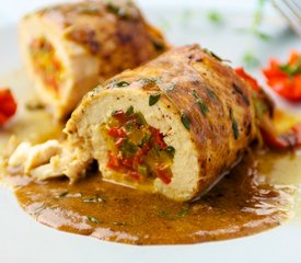 Stuffed Chicken Breasts with Sweet Peppers and Thyme