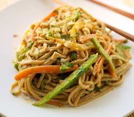 Udon Noodle Salad with Asian Peanut Sauce