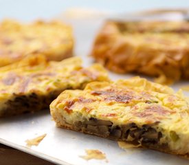 Cheesy Mushroom Phyllo Tartlets 