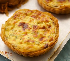 Cheesy Mushroom Phyllo Tartlets 